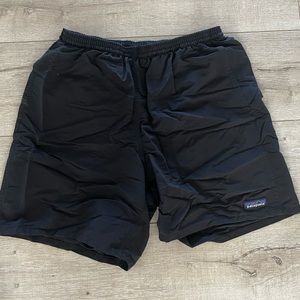Patagonia Black Shorts, Mesh Brief, Size Small